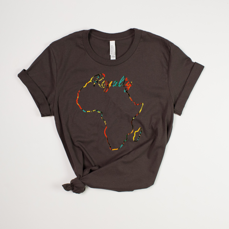 Royalty Africa Outline Graphic T-Shirt