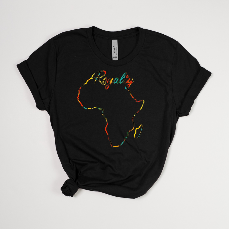 Royalty Africa Outline Graphic T-Shirt