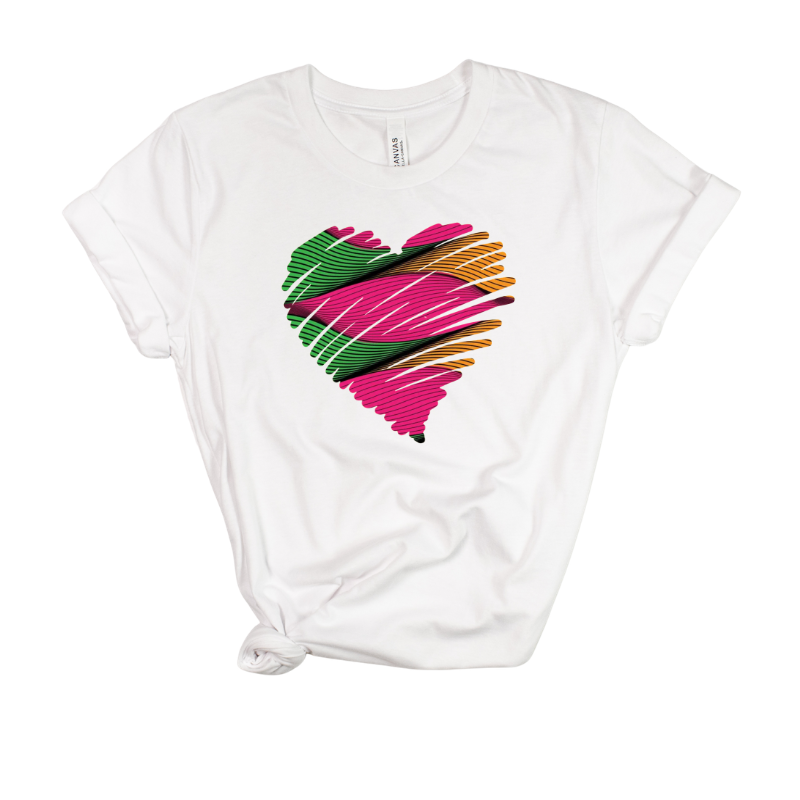 African Heart Graphic T-Shirt