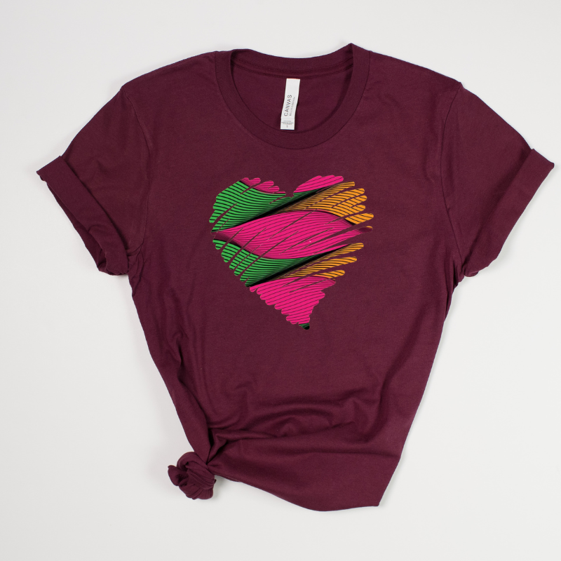African Heart Graphic T-Shirt