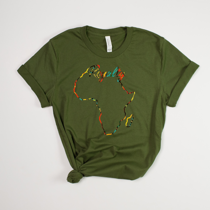 Royalty Africa Outline Graphic T-Shirt