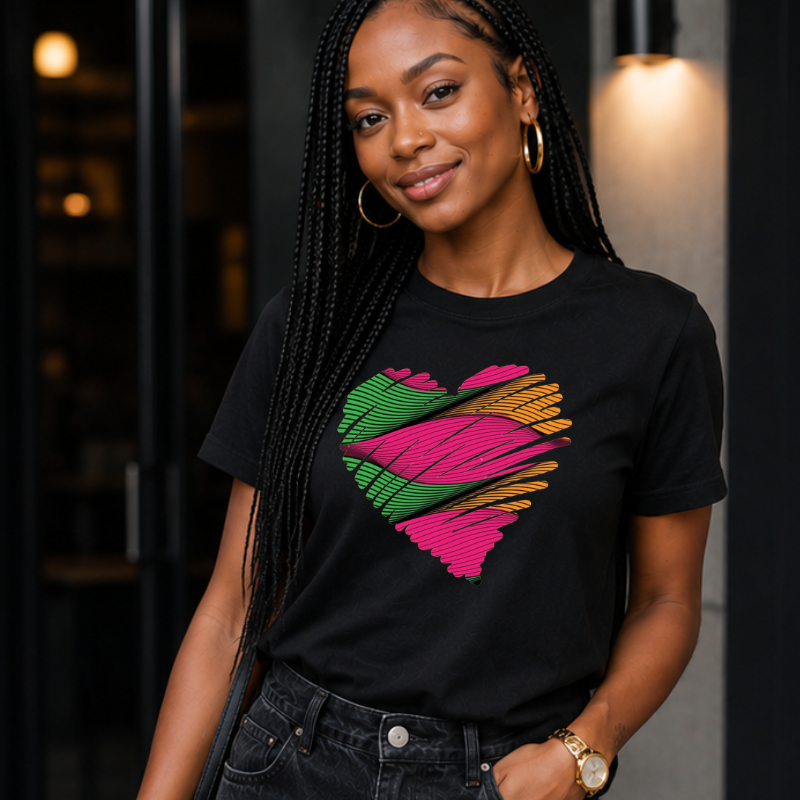 African Heart Graphic T-Shirt